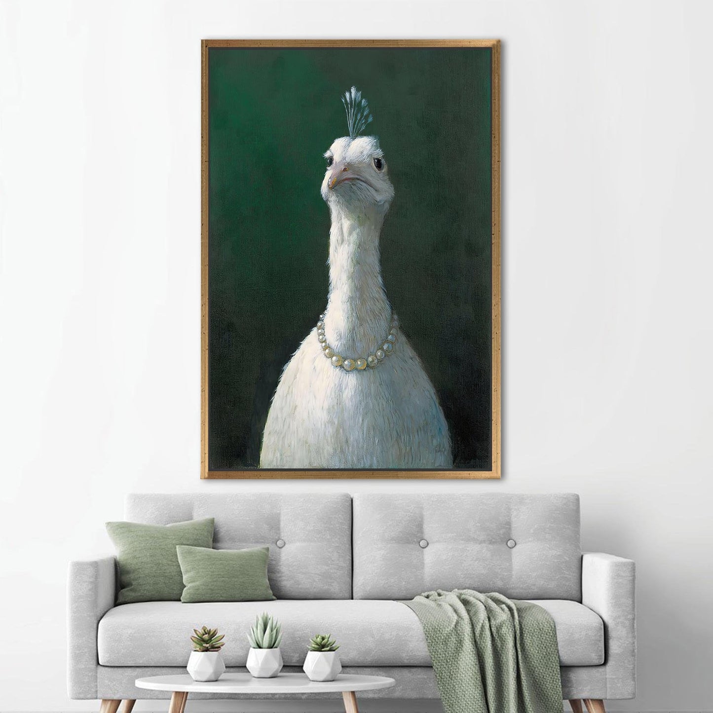 Peacock Pearls Fowl Canvas Print