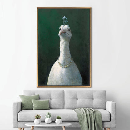 Peacock Pearls Fowl Canvas Print