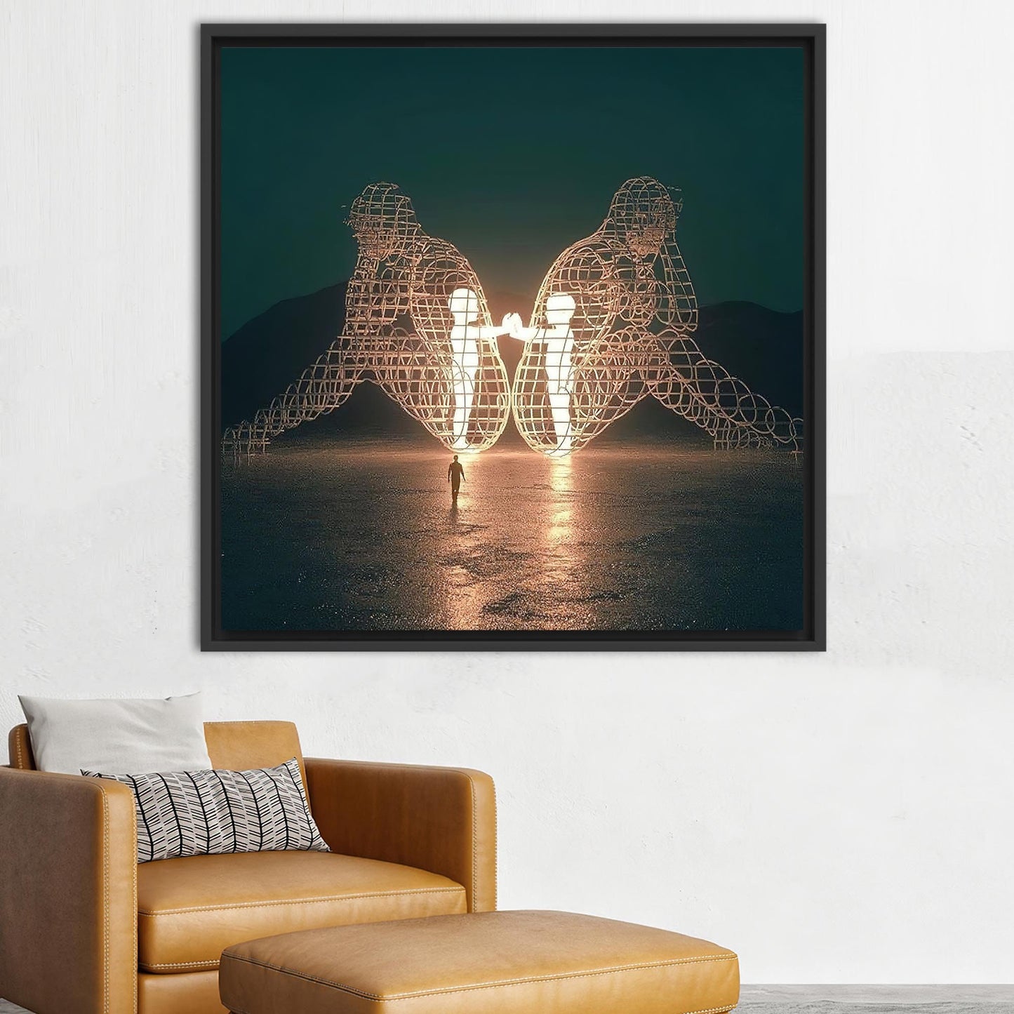 Two People Turning Their Backs Canvas Print
