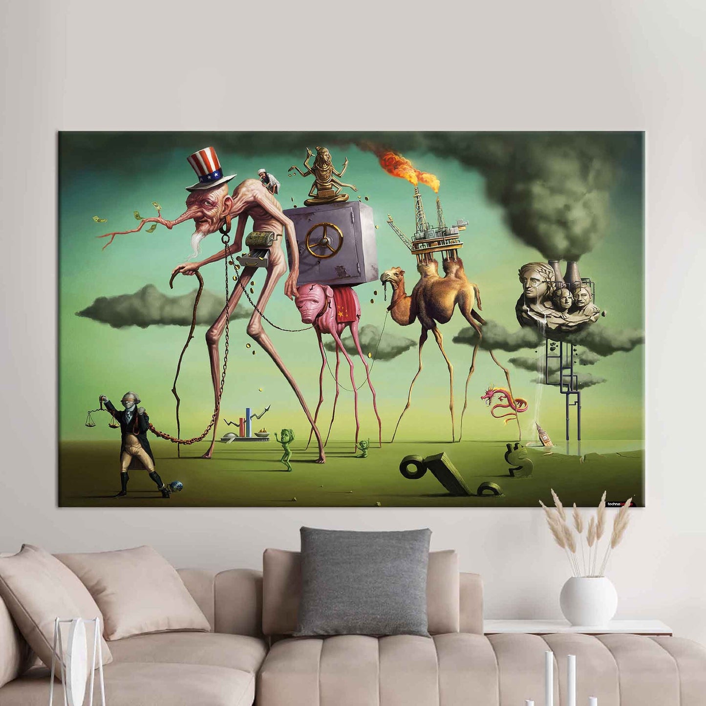 Salvador Dali American Dream Canvas Print