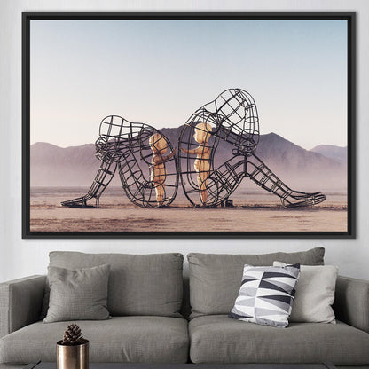Two People Turning Their Backs Canvas Print