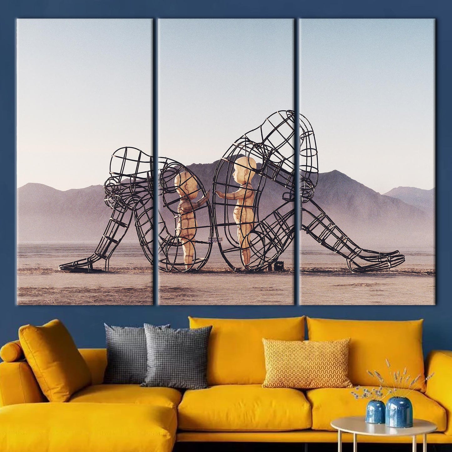 Two People Turning Their Backs Canvas Print