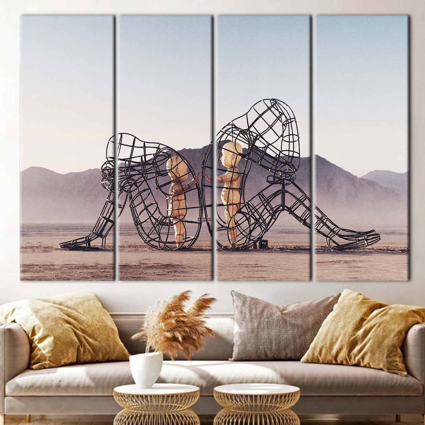 Two People Turning Their Backs Canvas Print
