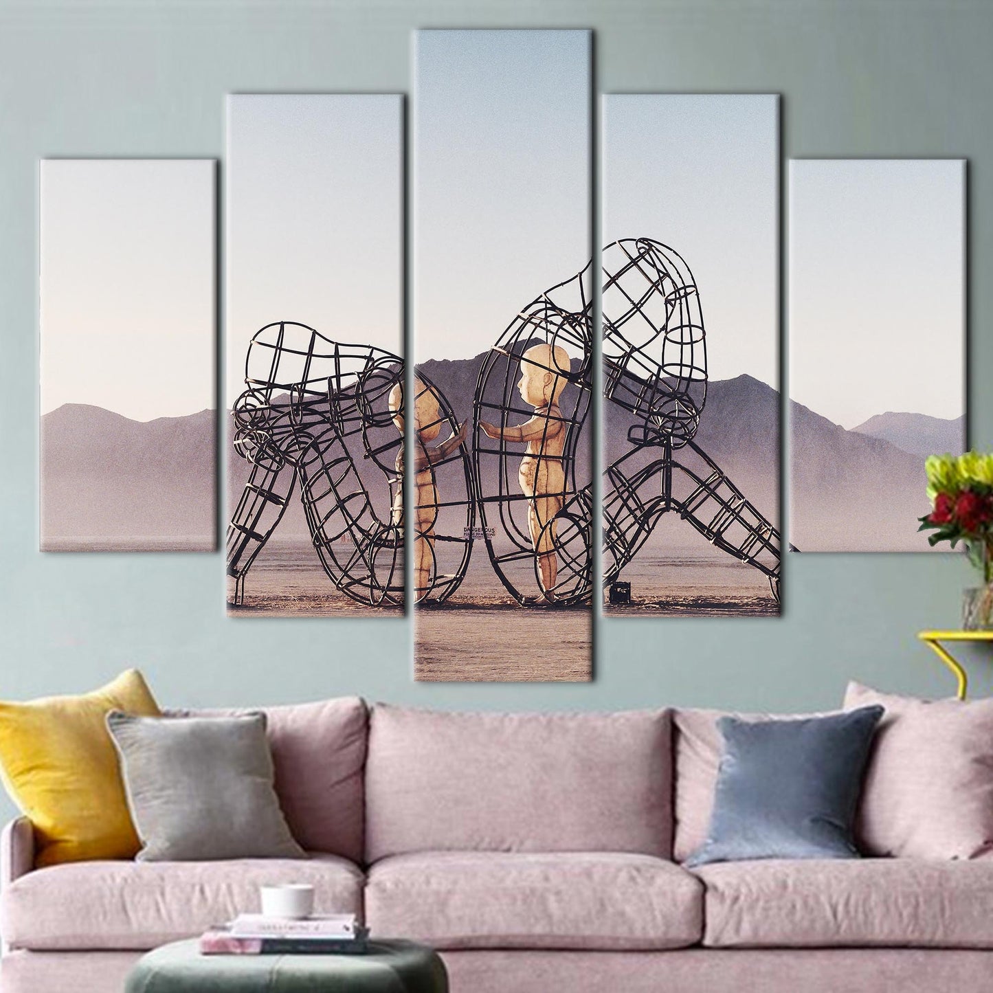 Two People Turning Their Backs Canvas Print