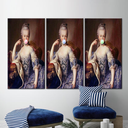 Pink Bubble Gum Marie Antoinette Canvas Print