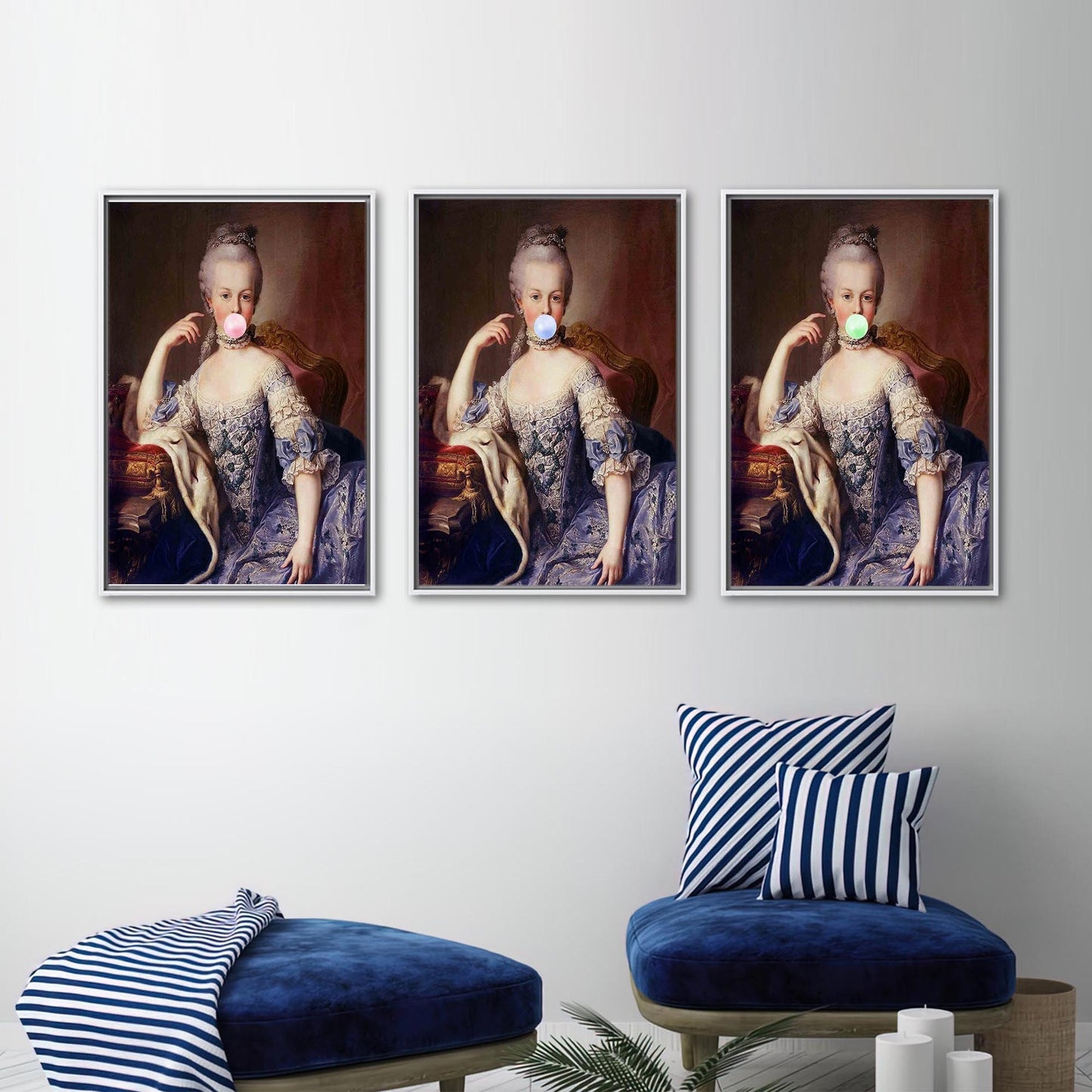 Pink Bubble Gum Marie Antoinette Canvas Print