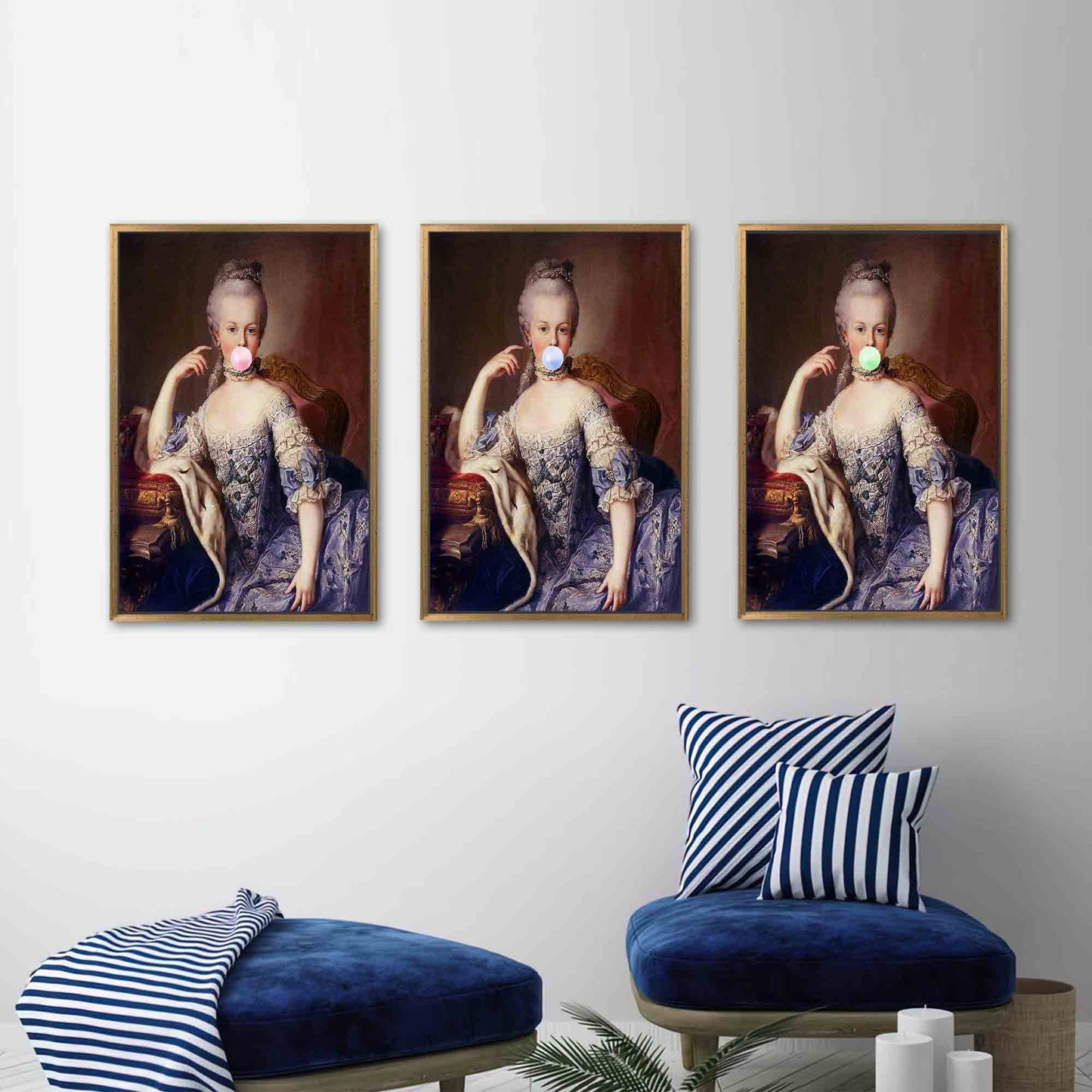 Pink Bubble Gum Marie Antoinette Canvas Print