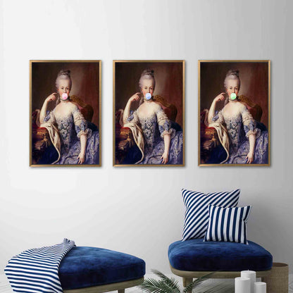 Pink Bubble Gum Marie Antoinette Canvas Print