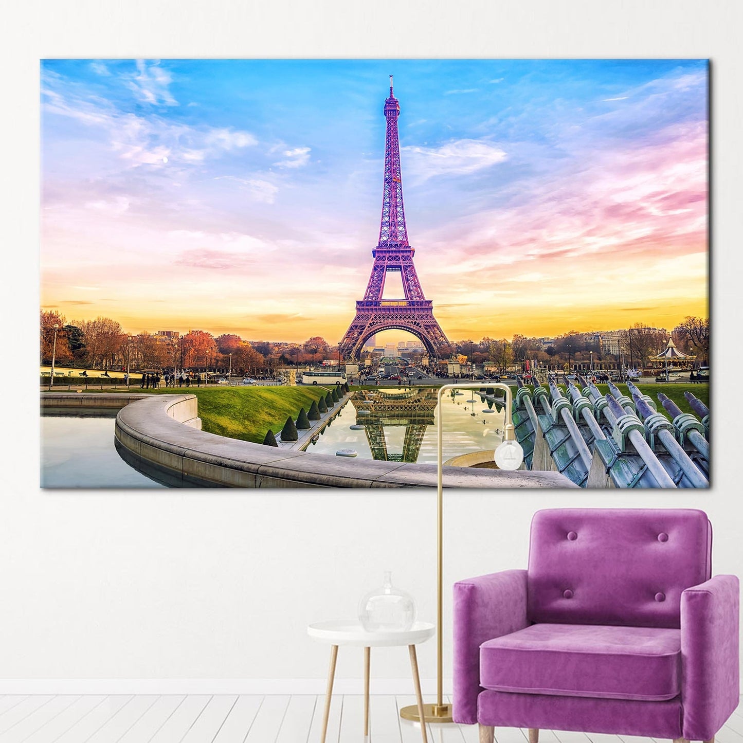 Eiffel Tower France Landmark Cityscape Canvas Print
