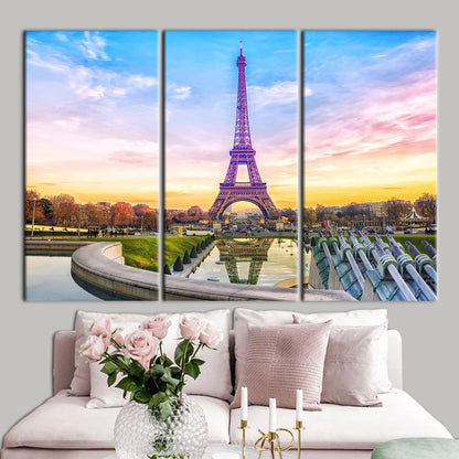 Eiffel Tower France Landmark Cityscape Canvas Print