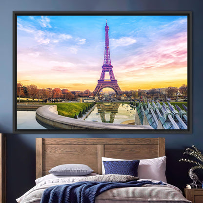 Eiffel Tower France Landmark Cityscape Canvas Print
