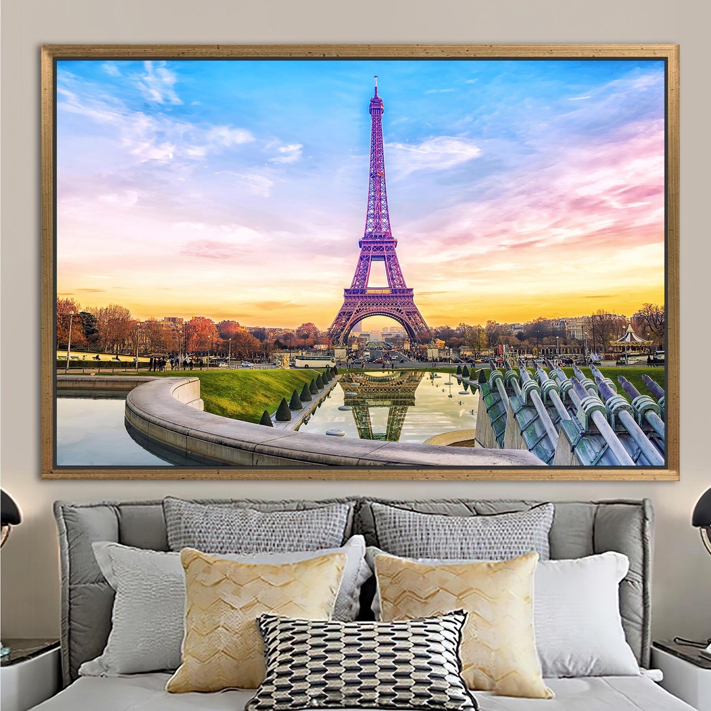 Eiffel Tower France Landmark Cityscape Canvas Print