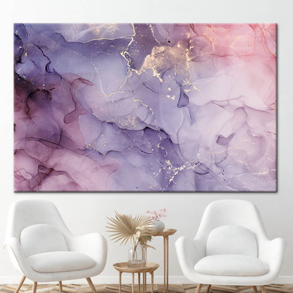 Purple and Pink Marble Abstract Canvas Print