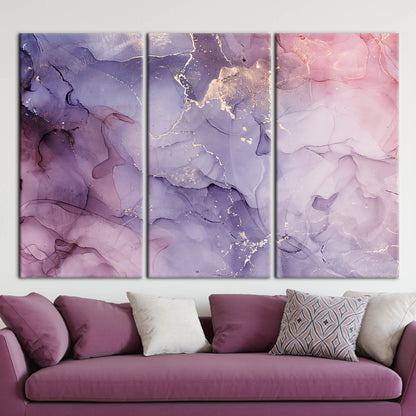 Purple and Pink Marble Abstract Canvas Print
