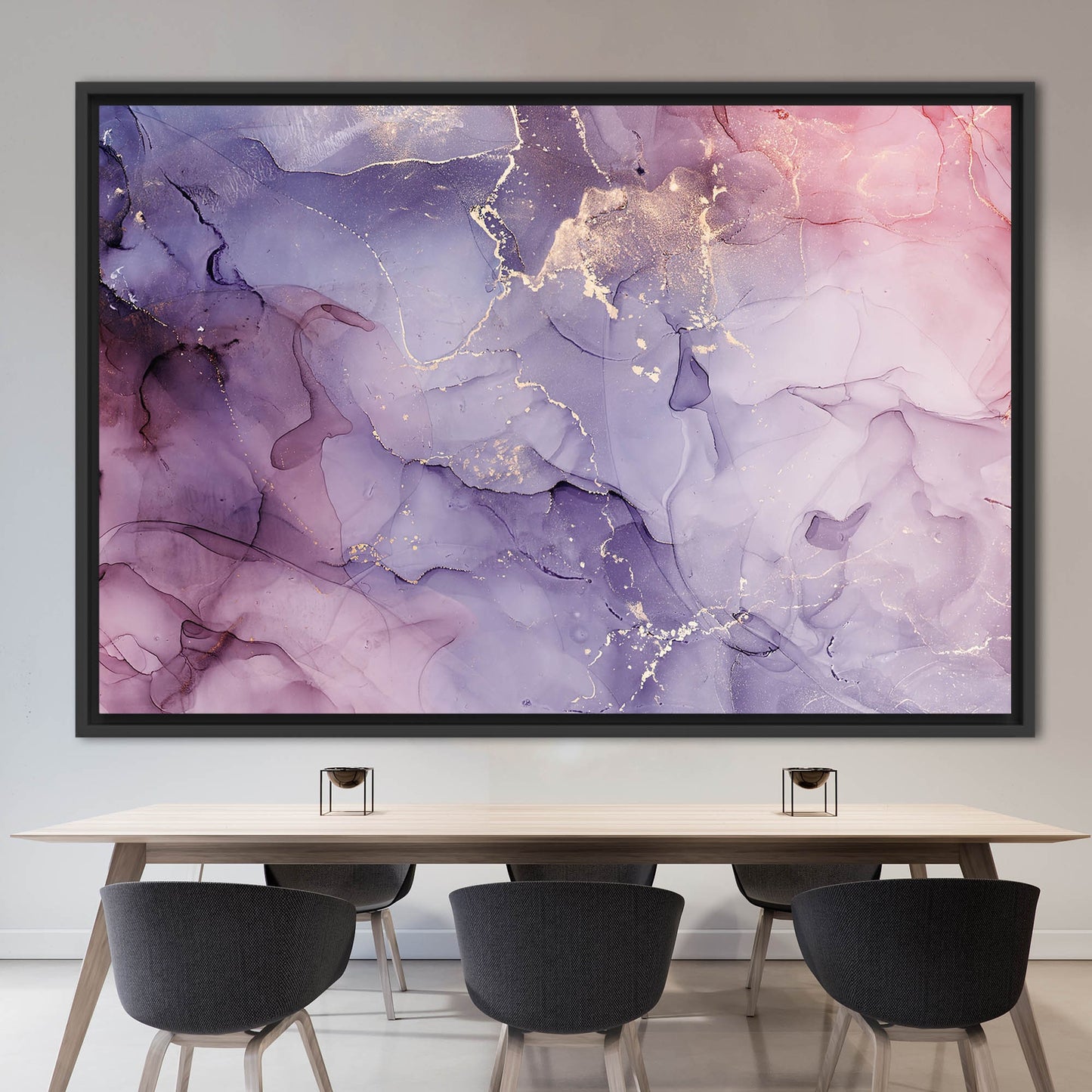 Purple and Pink Marble Abstract Canvas Print
