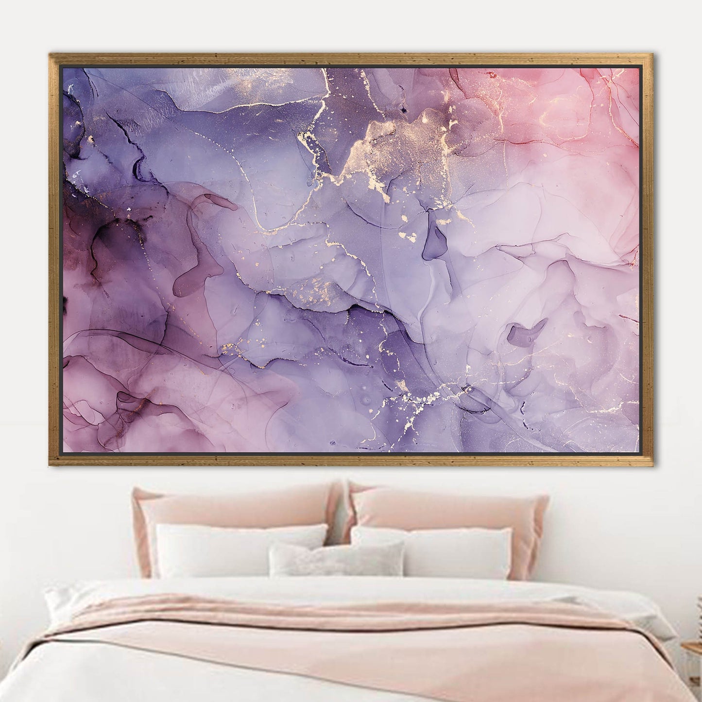 Purple and Pink Marble Abstract Canvas Print