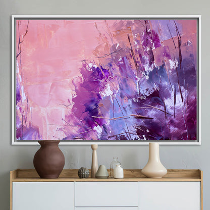 Pink and Purple Abstract Acrylic Canvas Print
