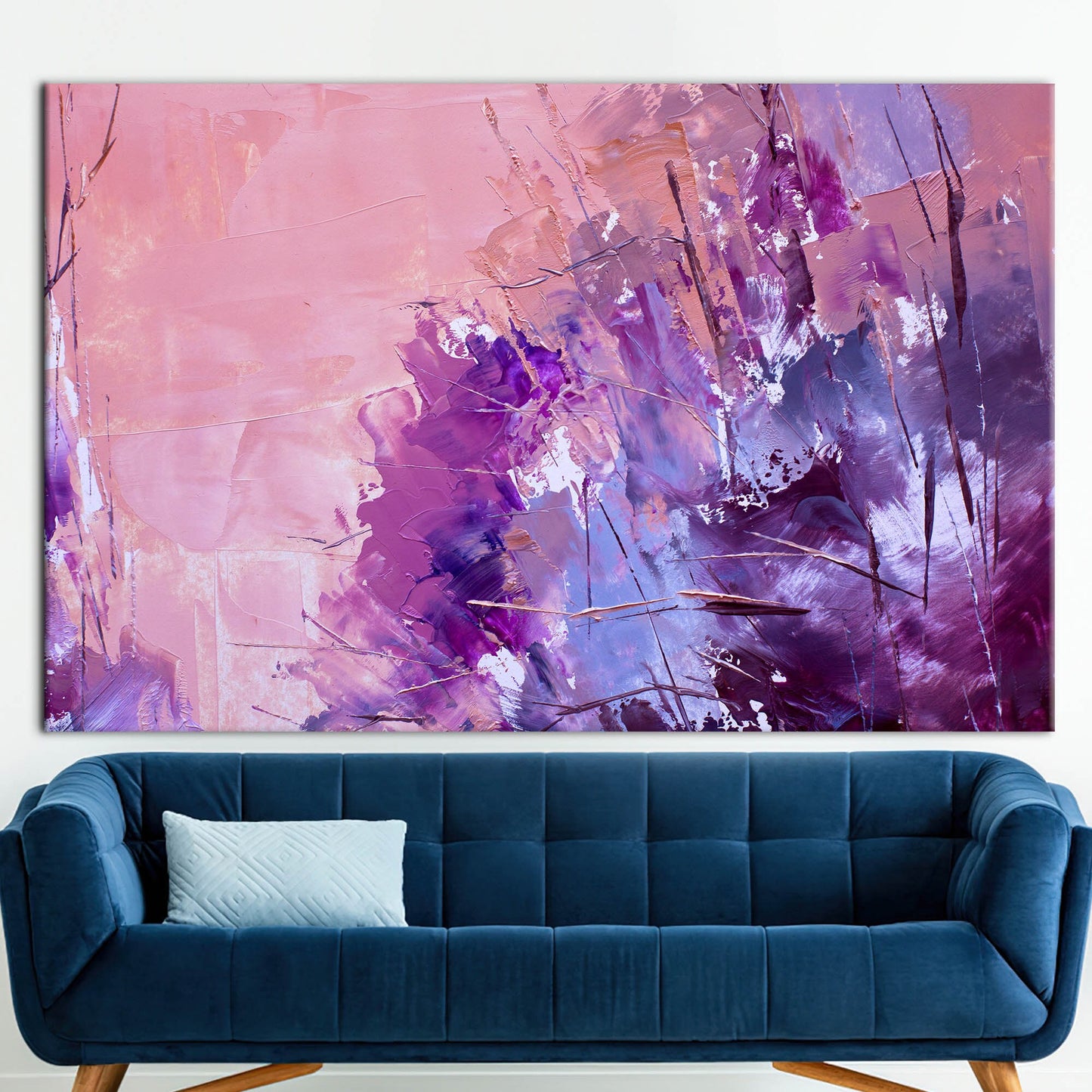 Pink and Purple Abstract Acrylic Canvas Print