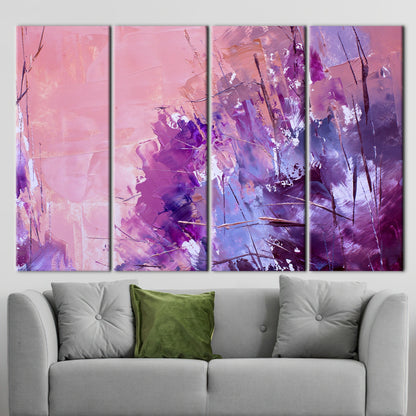 Pink and Purple Abstract Acrylic Canvas Print