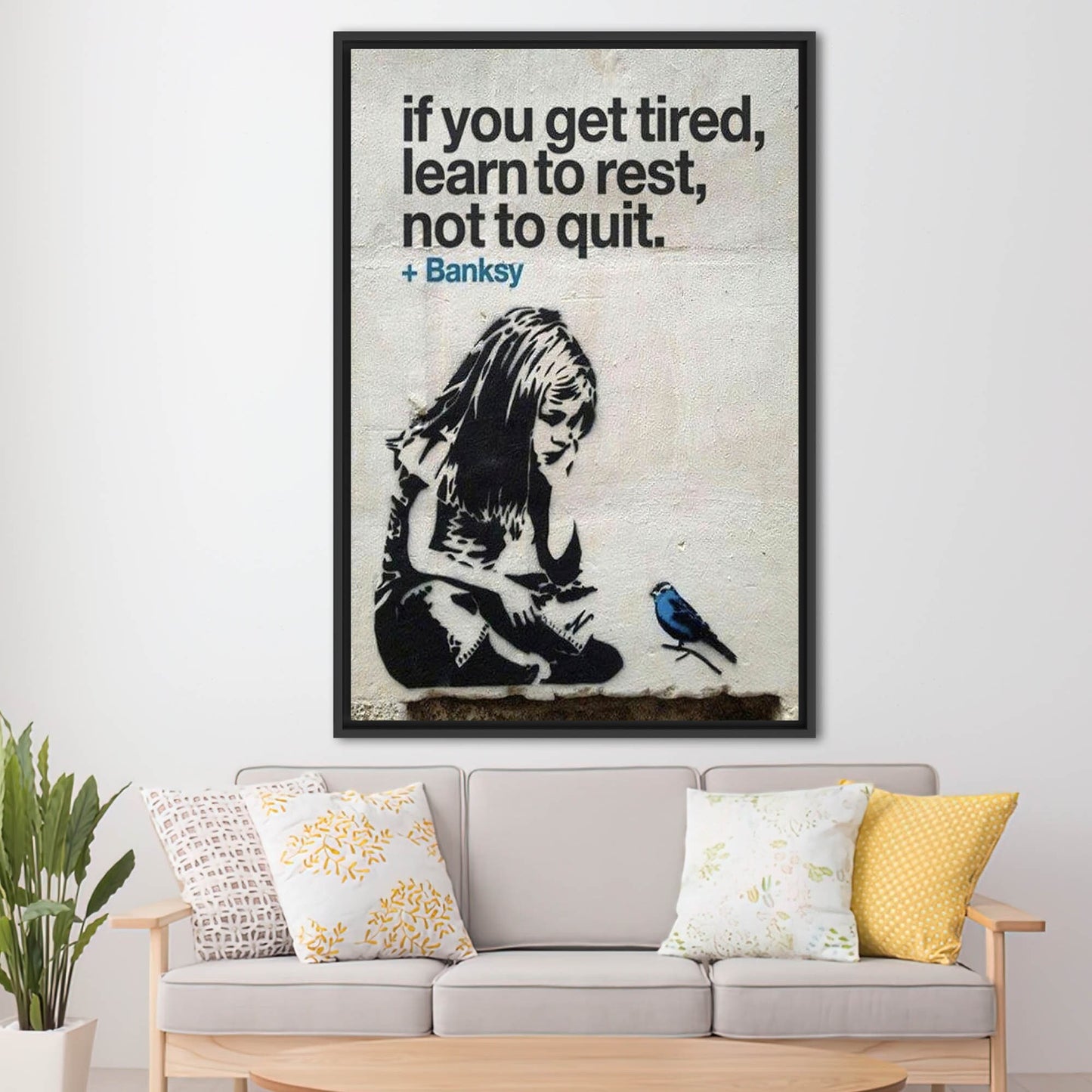 Banksy Inspirational Quote Street Canvas Print