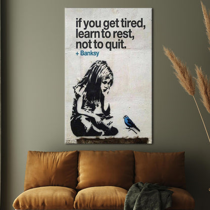 Banksy Inspirational Quote Street Canvas Print