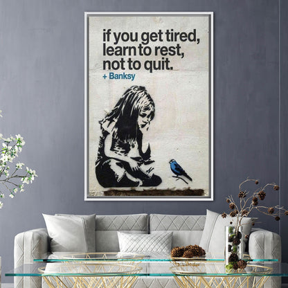 Banksy Inspirational Quote Street Canvas Print