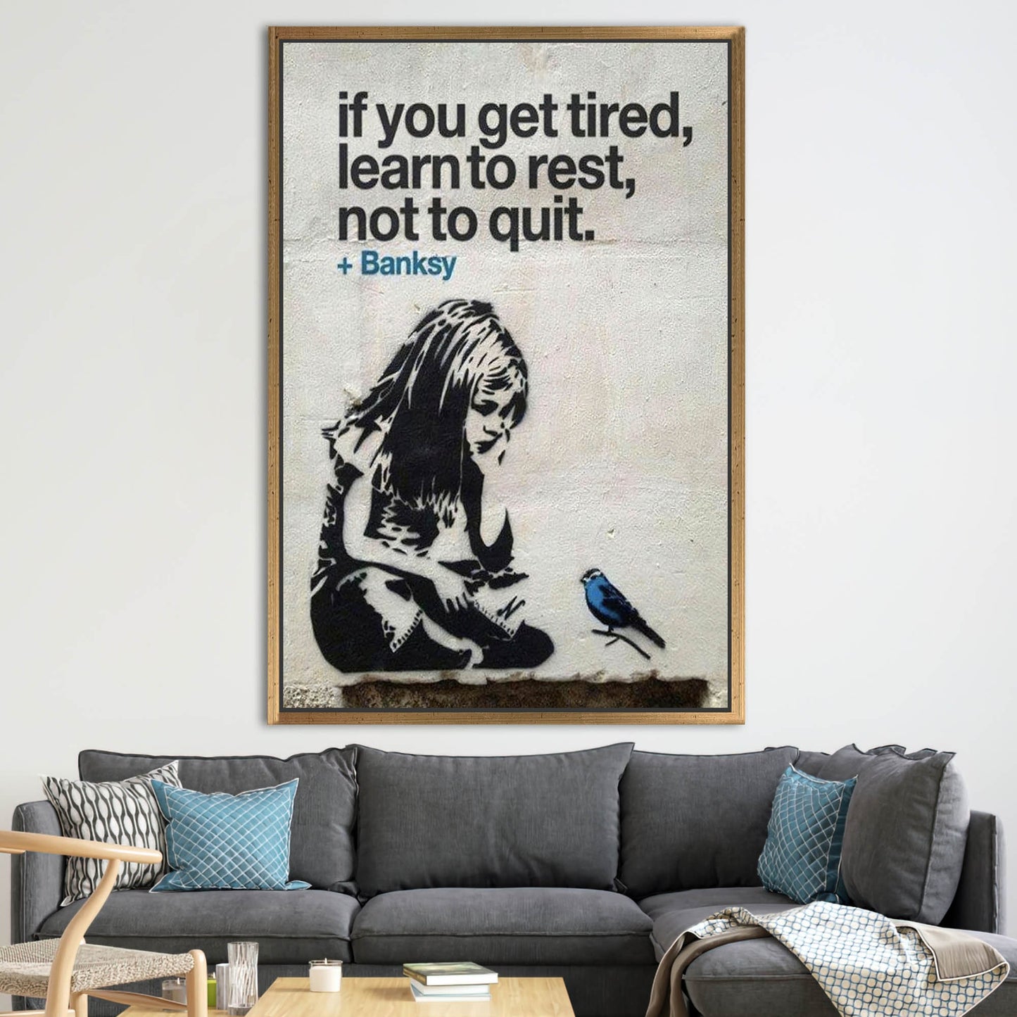 Banksy Inspirational Quote Street Canvas Print