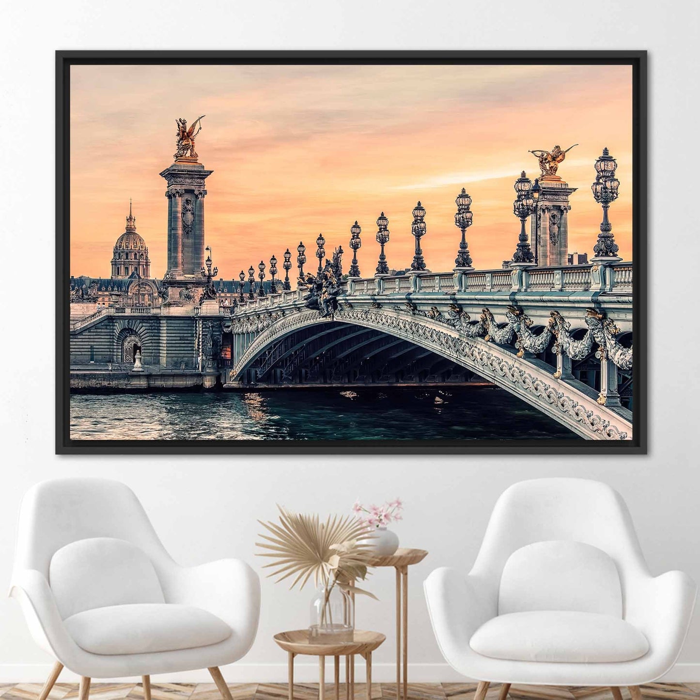 Sunset Paris Alexandre III Bridge Canvas Print