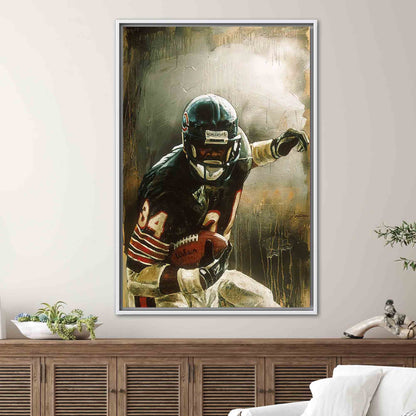 American Football Canvas Print - Walter Payton Art for Gym Wall Decor