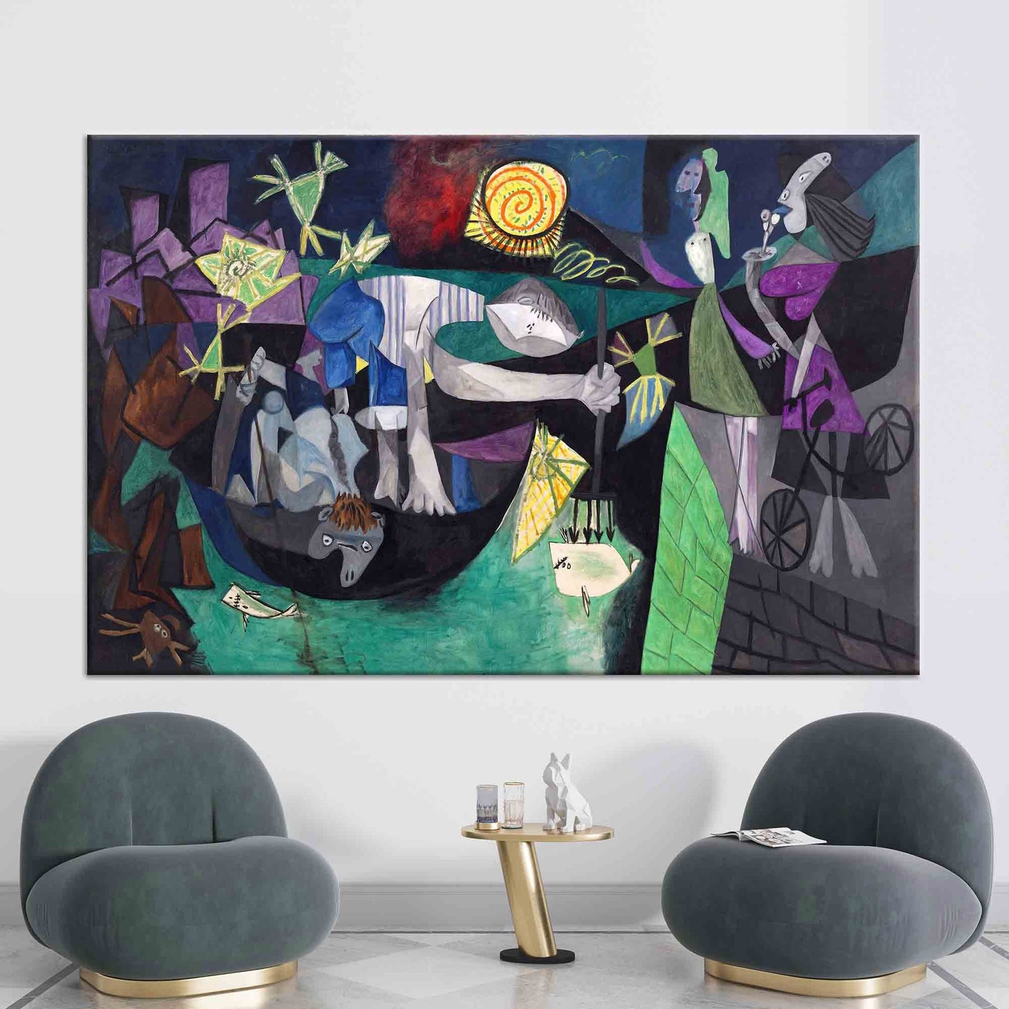 Pablo Picasso Night Fishing at Canvas Print
