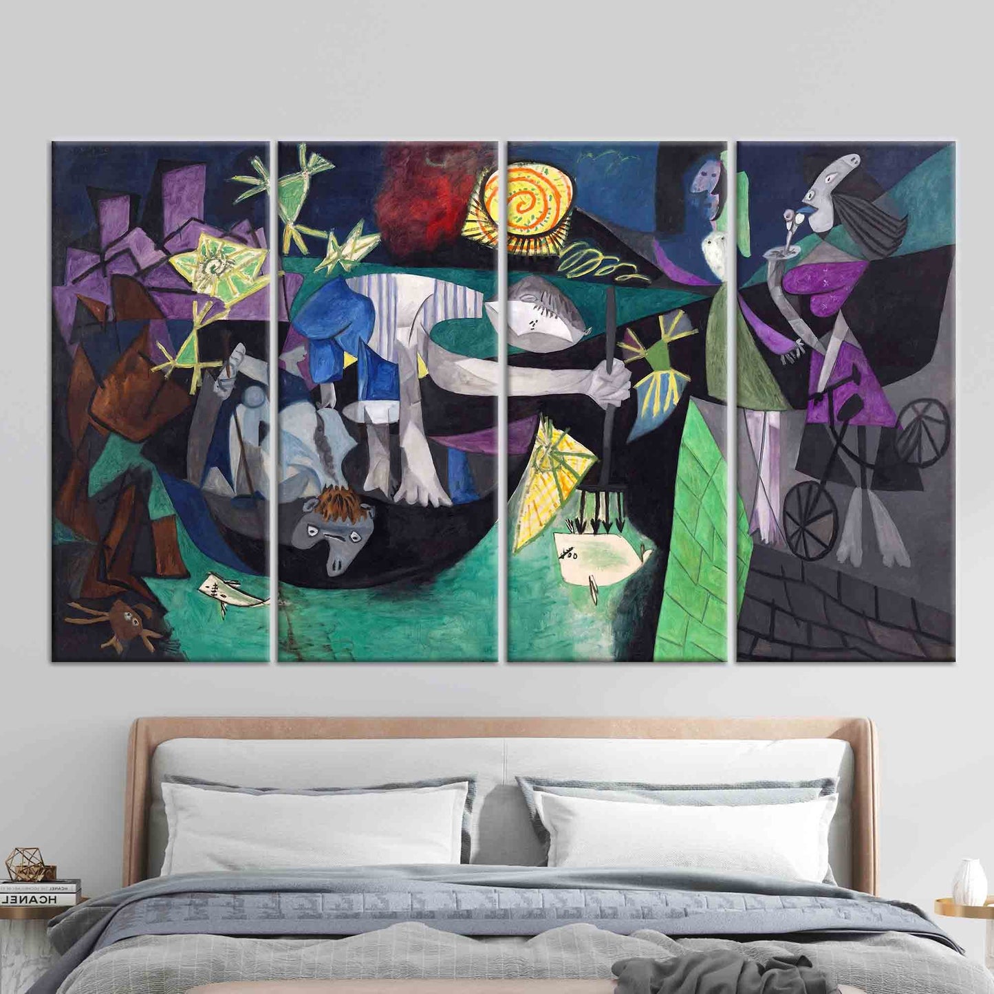 Pablo Picasso Night Fishing at Canvas Print