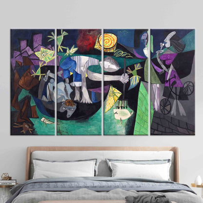 Pablo Picasso Night Fishing at Canvas Print