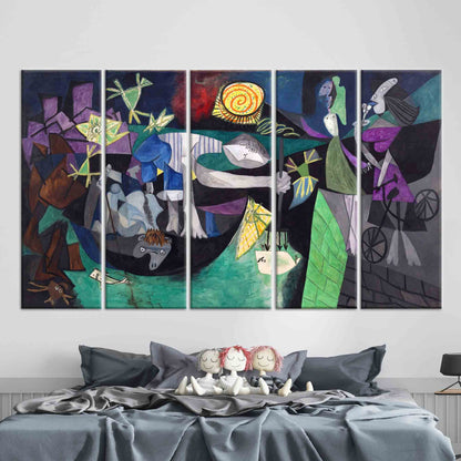 Pablo Picasso Night Fishing at Canvas Print