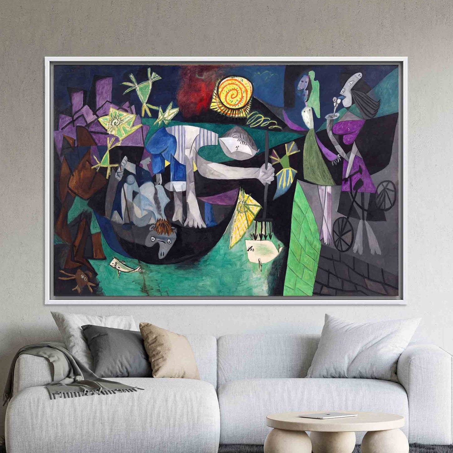 Pablo Picasso Night Fishing at Canvas Print