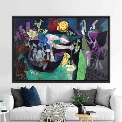 Pablo Picasso Night Fishing at Canvas Print