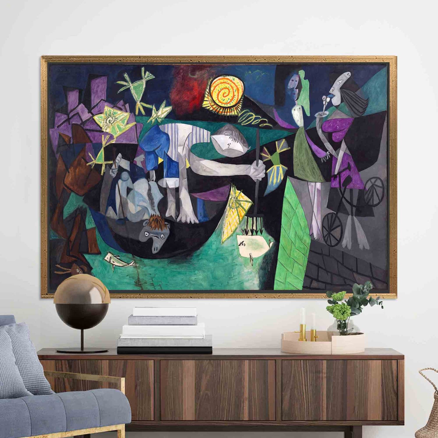 Pablo Picasso Night Fishing at Canvas Print