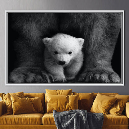 Baby Polar Bear Wild Photography Canvas Print