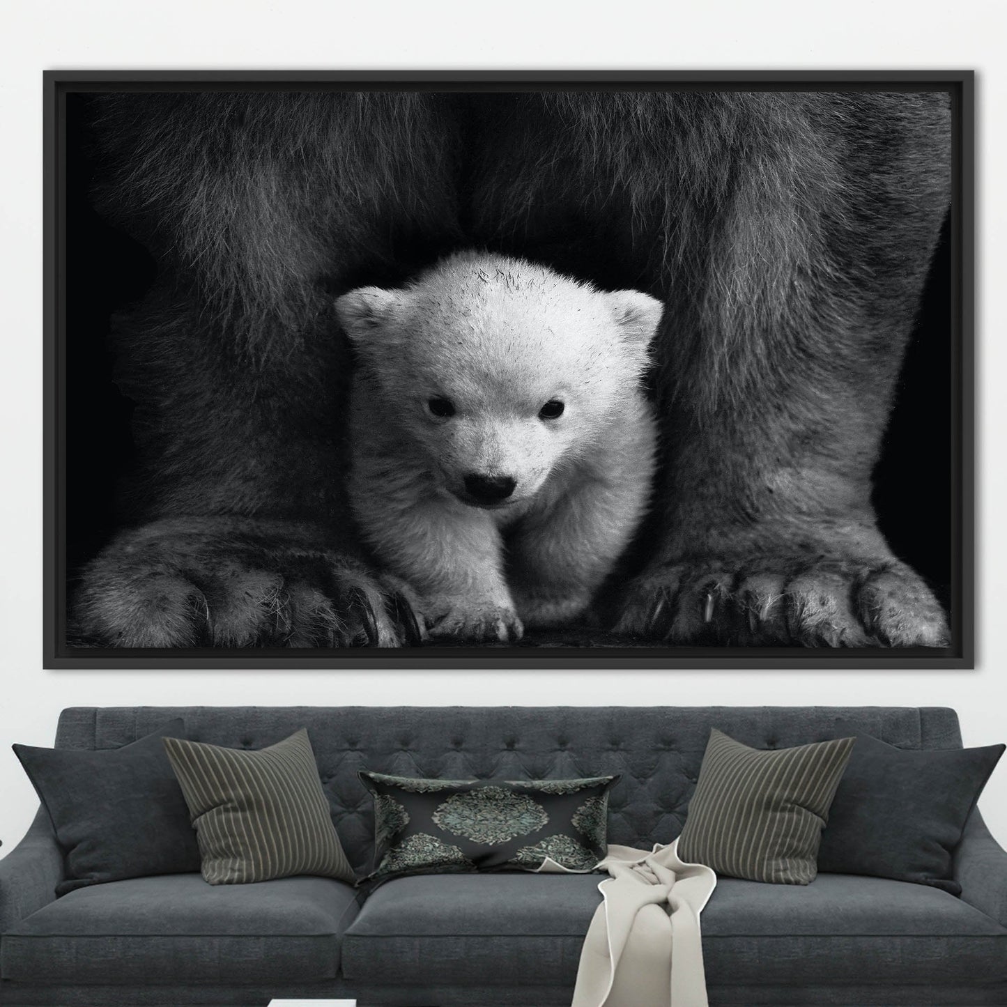 Baby Polar Bear Wild Photography Canvas Print