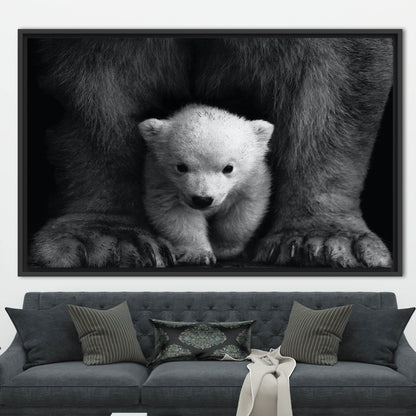 Baby Polar Bear Wild Photography Canvas Print