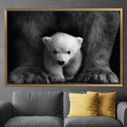 Baby Polar Bear Wild Photography Canvas Print