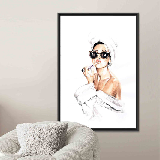 Audrey Hepburn Lip Woman Art Printed Canvas - Vogue Fashion Artwork