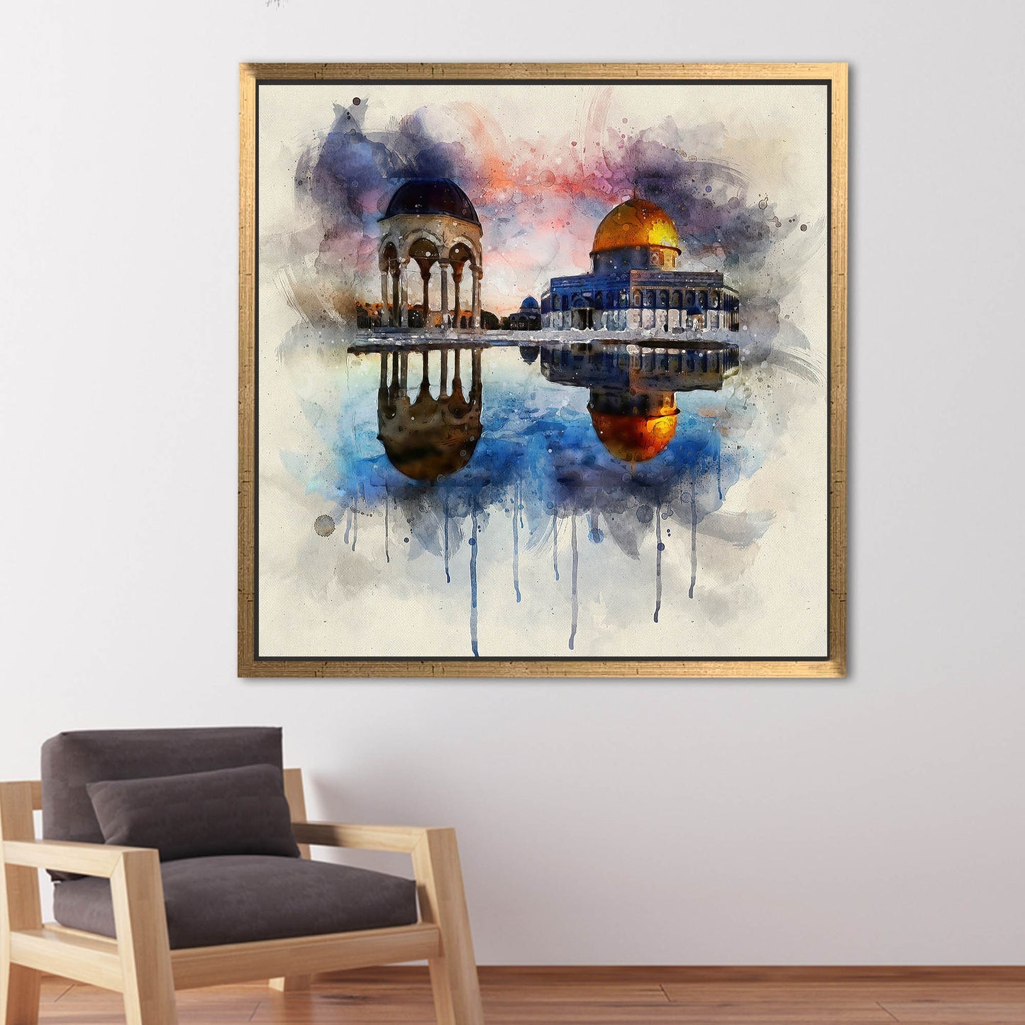 Al Aqsa Mosque Landscape Muslim Canvas Print