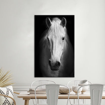 White Horse Lovers Canvas Print