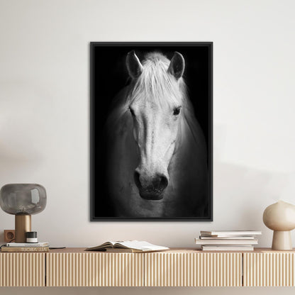 White Horse Lovers Canvas Print