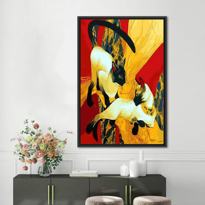 Gustav Klimt Oil Painting Cat Canvas Print