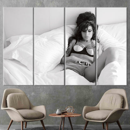 Amy Winehouse 3D Canvas Decor: Iconic Singer Art Print for Canvas Wall Art