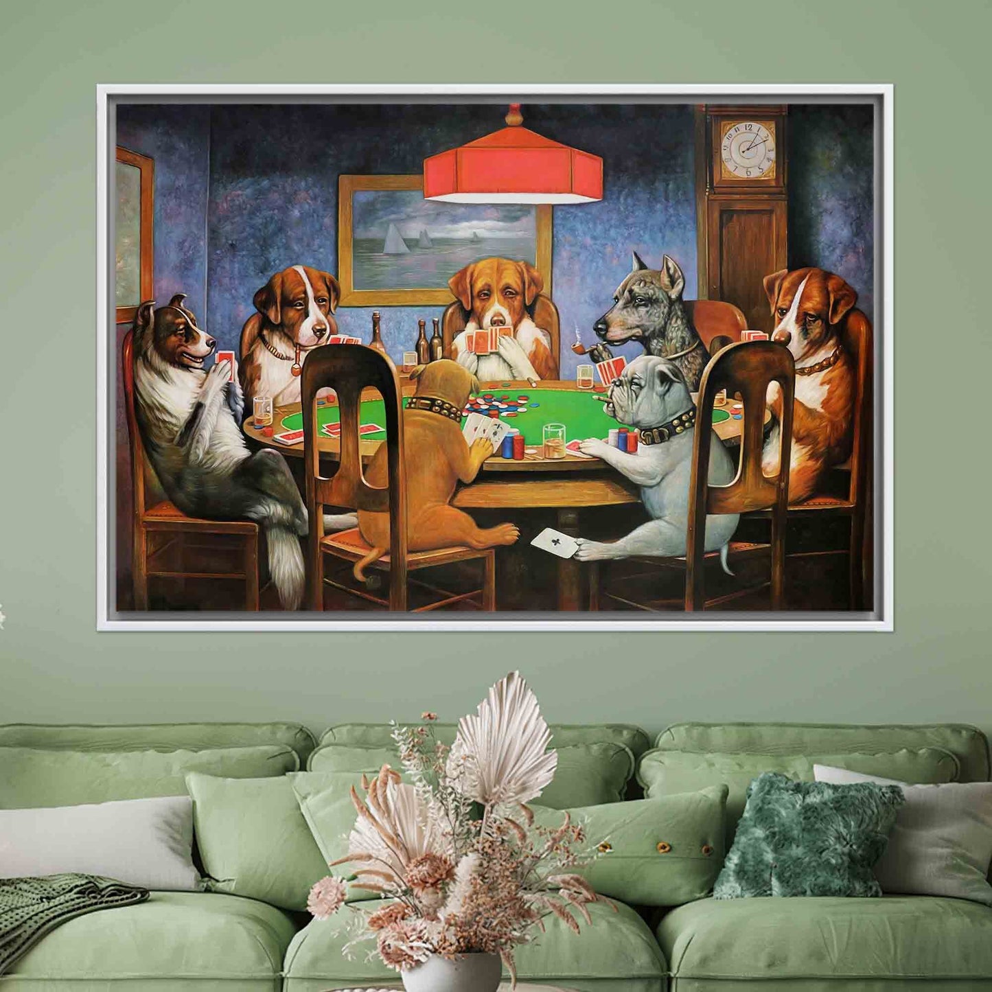 Gaming Cassius Marcellus Coolidge Bold Canvas Print