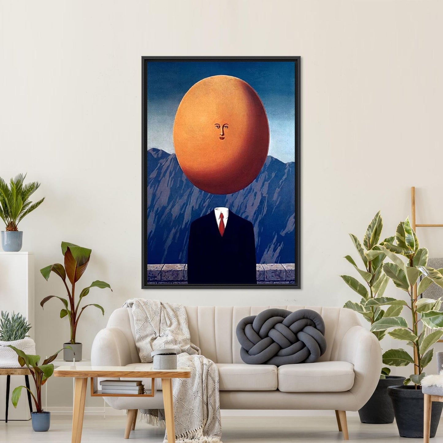 Surreal Christmas Abstract Man Baby Canvas Print