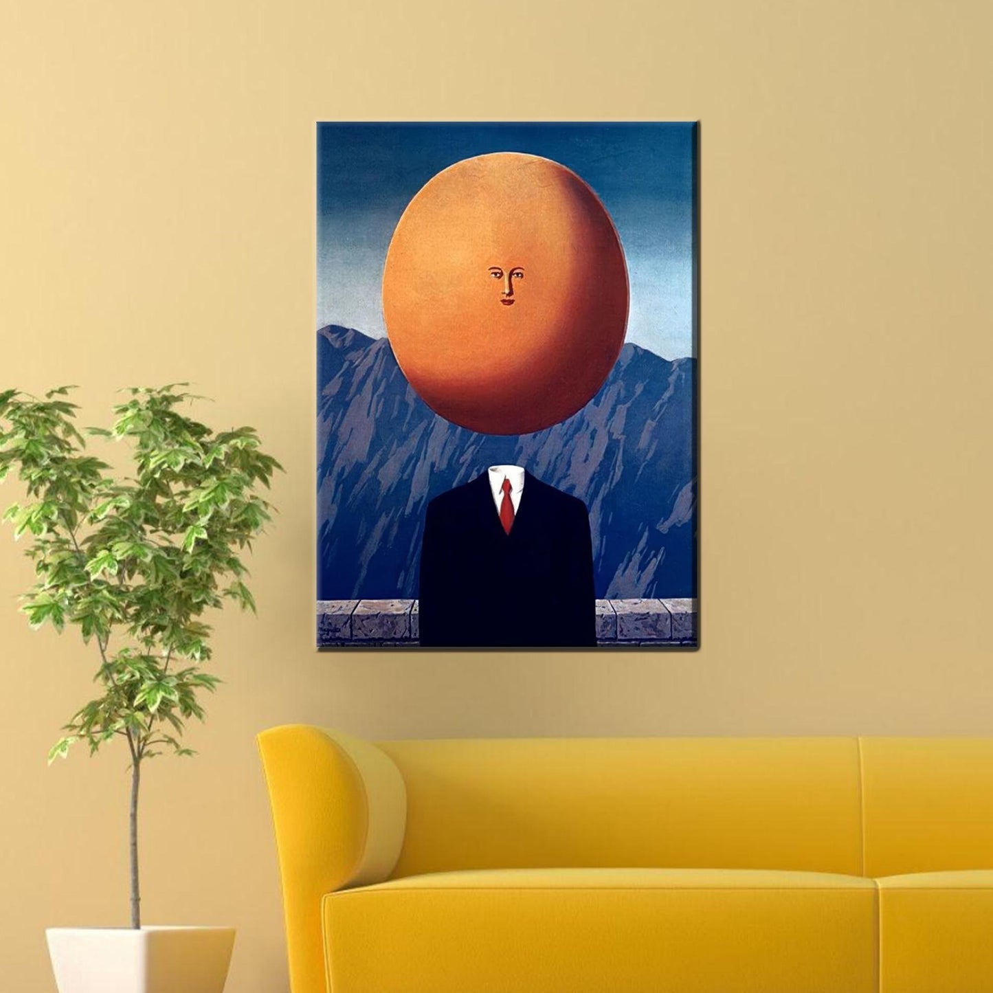 Surreal Christmas Abstract Man Baby Canvas Print