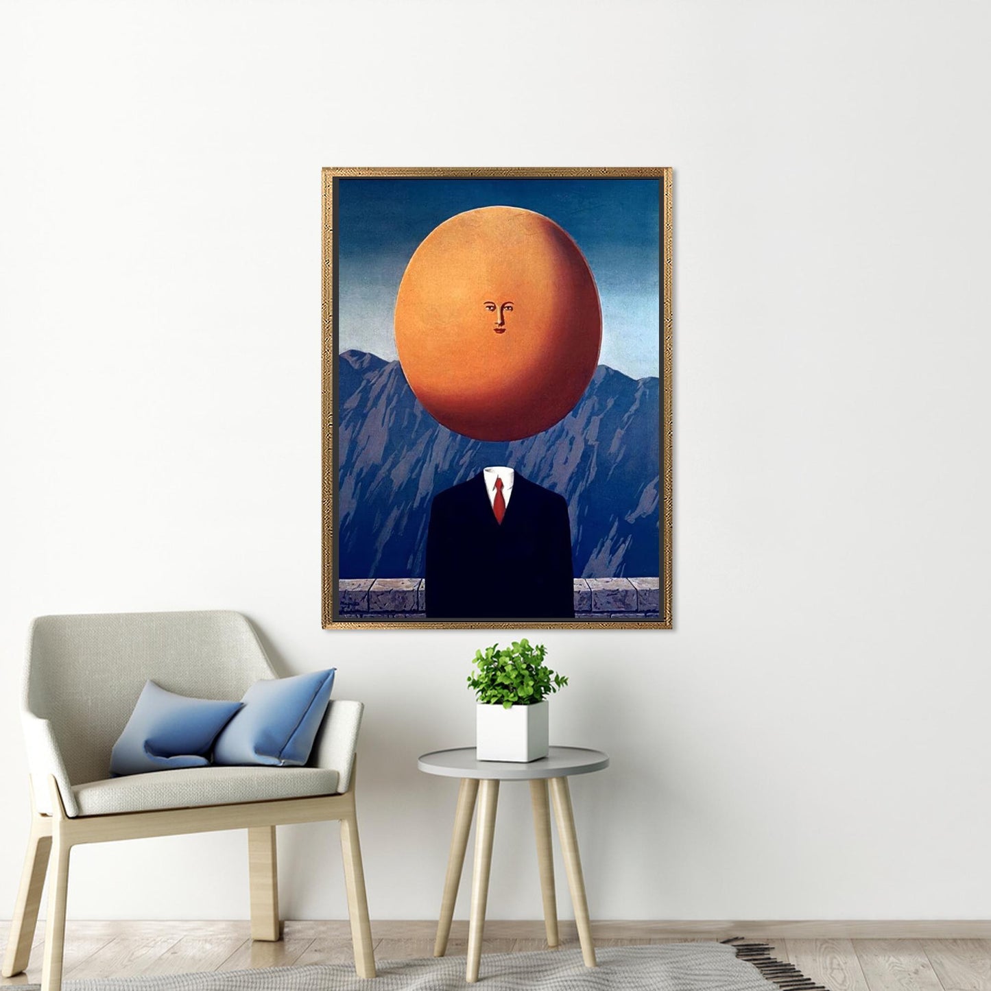 Surreal Christmas Abstract Man Baby Canvas Print